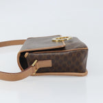 Celine Vintage Macadam Circle Logo Shoulder Bag Canvas and Leather - image 4