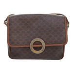 Celine Vintage Macadam Circle Logo Shoulder Bag Canvas and Leather - image 18