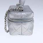 Chanel Classic Vanity Case with Chain Quilted Caviar Mini - image 3