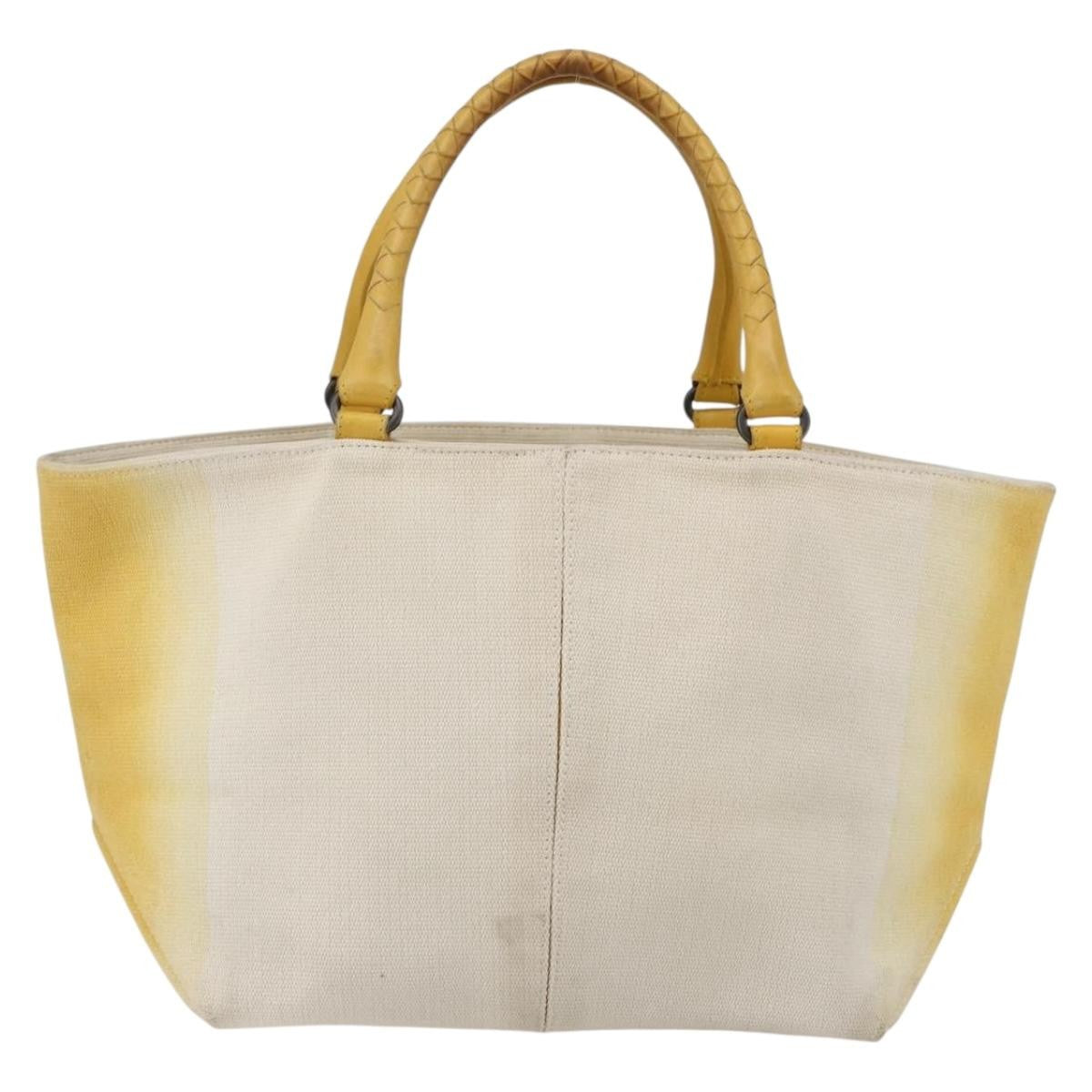 Bottega Veneta Braided Handle Open Tote Bag Canvas with Leather - image 1