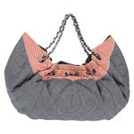 Chanel Stretch Spirit Cabas Quilted Denim Large - image 1