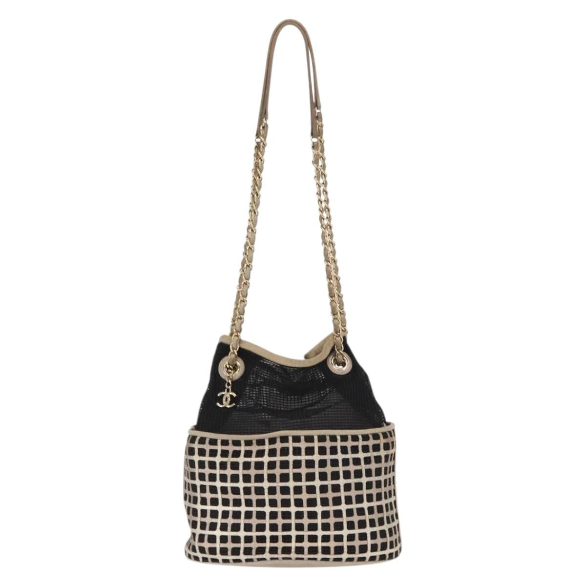 Chanel Chain Bucket Bag Mesh and Leather Small - image 1