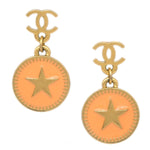 Chanel CC Star Dangle Earrings Metal with Enamel - image 1