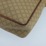 Celine Vintage Macadam Circle Logo Shoulder Bag Canvas and Leather - image 9