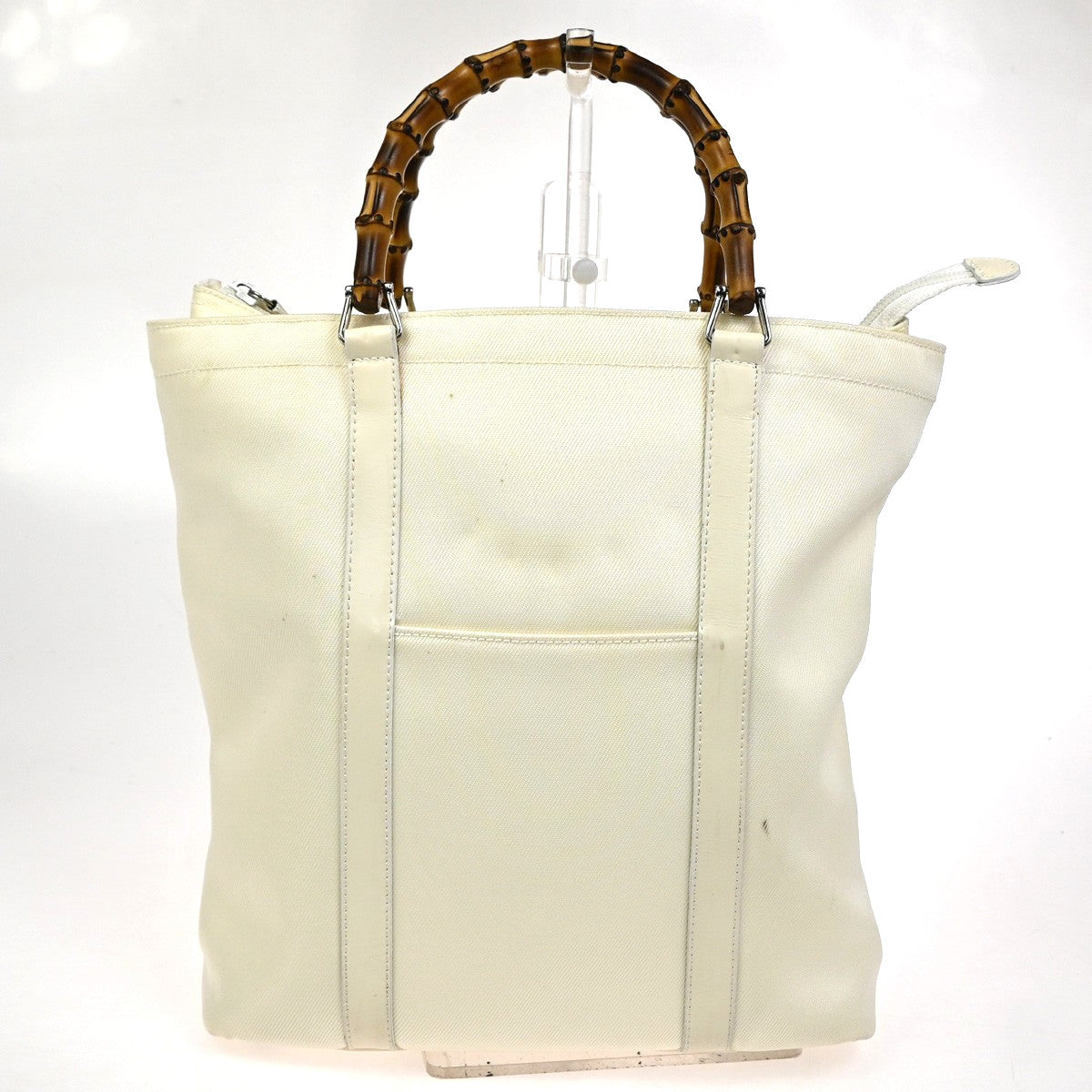 Gucci Convertible Bamboo Zip Tote Nylon - image 1