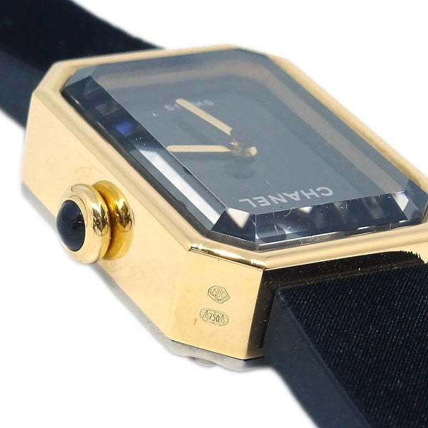 Chanel Premiere Velours Mini Quartz Watch Titanium with Yellow Gold and Velvet Rubber with Diamond Dial 15