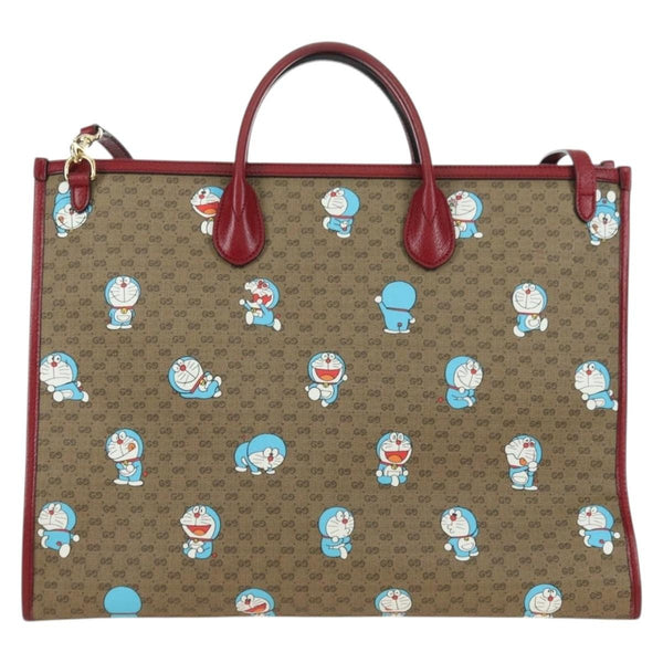 Gucci Doraemon Tote Printed Mini GG Coated Canvas Large
