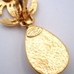 Chanel CC Teardrop Earrings Metal with Faux Pearl - image 8