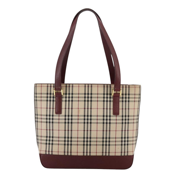 Burberry Nova Check Tote Canvas and Leather