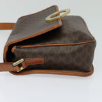 Celine Vintage Macadam Circle Logo Shoulder Bag Canvas and Leather - image 3