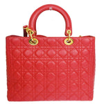 Christian Dior Vintage Lady Dior Bag Cannage Quilt Lambskin Medium - image 2