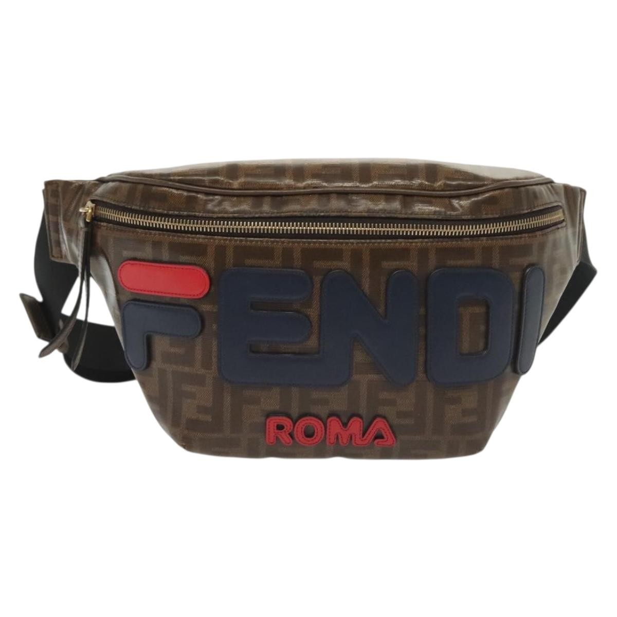 Fendi Mania Logo Waist Bag Zucca Coated Canvas - image 1