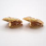 Chanel Vintage CC Diamond Shape Clips-On Earrings Gold-Plated - image 3