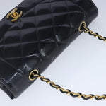 Chanel Vintage So Black Diana Flap Bag Quilted Patent Medium - image 19