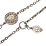 Chanel CC Chain Necklace Metal with Faux Pearls - image 3