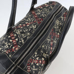 Chanel Optic Coco Bowler Bag Printed Coated Canvas with Caviar Medium - image 17