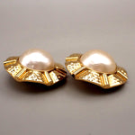 Chanel Vintage Clip-On Earrings Metal with Faux Pearl - image 8