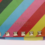 Valentino Garavani Rockstud 1973 Camera Crossbody Bag Striped Leather - image 15
