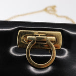 Salvatore Ferragamo Vintage Gancini Chain Shoulder Bag Patent Leather - image 12
