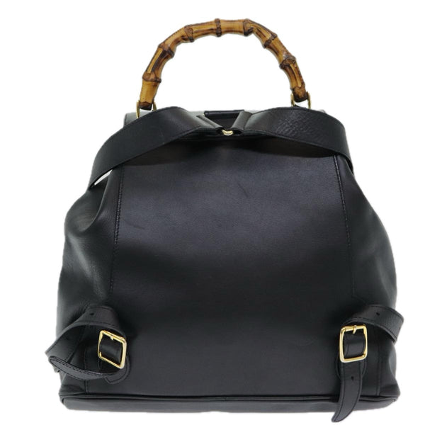 Gucci Vintage Bamboo Backpack Leather