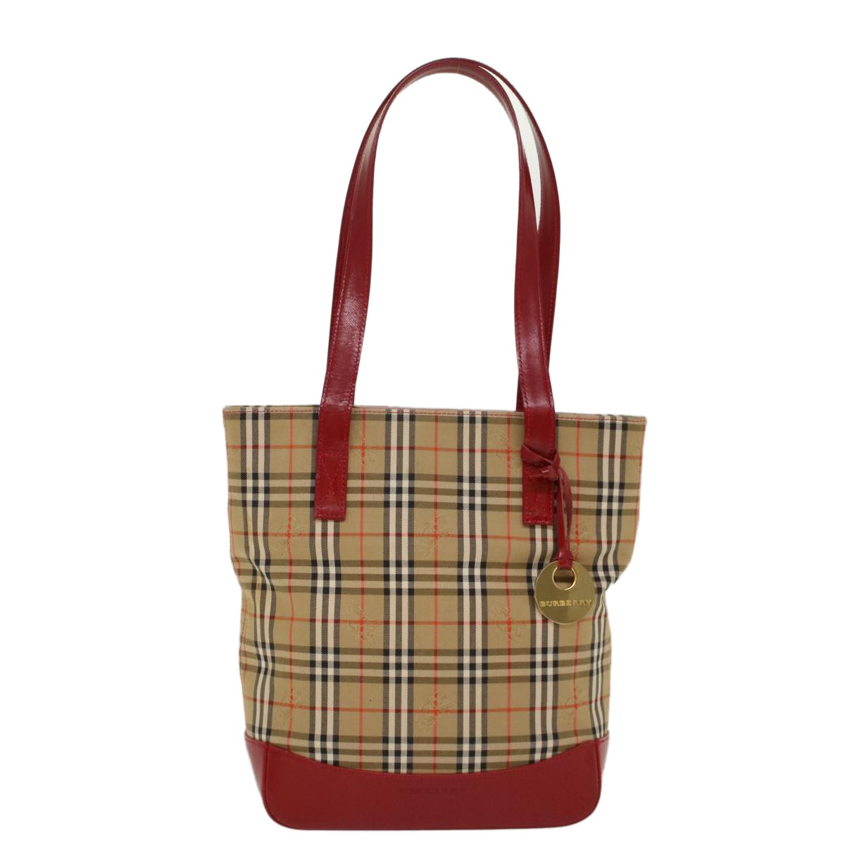 Burberry Nova Check Tote Nylon and Leather - image 1