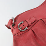 Salvatore Ferragamo Gancini Shoulder Bag Suede - image 17