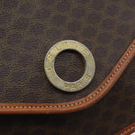 Celine Vintage Macadam Circle Logo Shoulder Bag Canvas and Leather - image 13