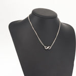 Tiffany & Co. Infinity Double Chain Pendant Necklace Silver - image 11