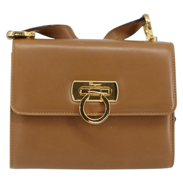 Salvatore Ferragamo Gancini Shoulder Bag Leather - image 1
