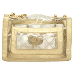 Chanel Classic Single Flap Bag Quilted Applique Vinyl Jumbo 30 x 20 x 10 - image 2