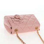 Chanel Vintage Camellia Flap Bag Quilted Lambskin Micro - image 16