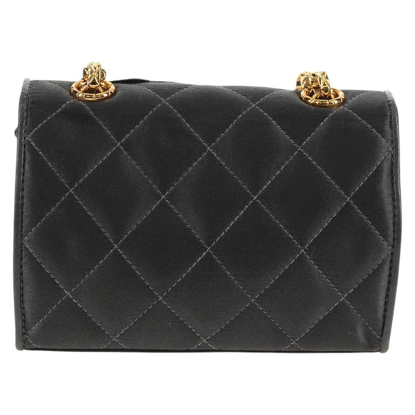 Chanel Vintage Camellia Flap Bag Satin Mini