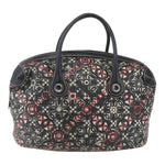 Chanel Optic Coco Bowler Bag Printed Coated Canvas with Caviar Medium - image 19