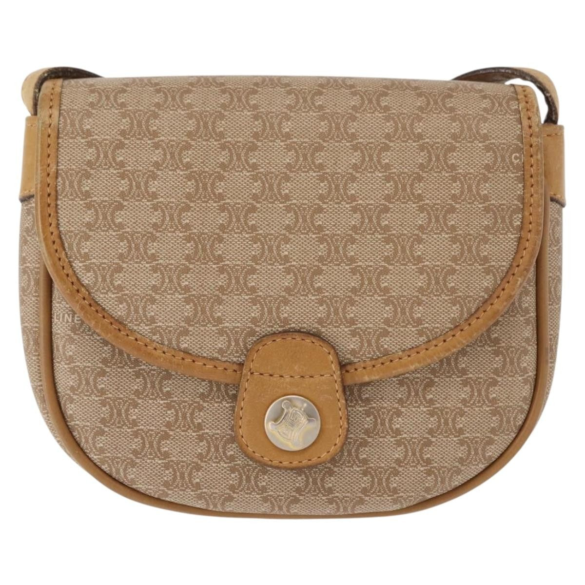 Celine Vintage Macadam Shoulder Bag Canvas and Leather - image 1