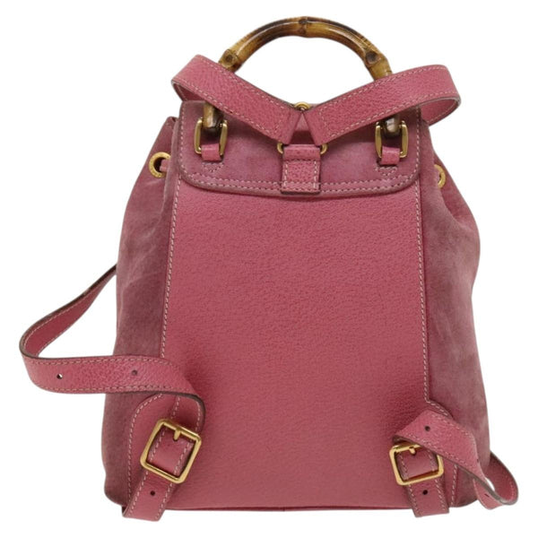 Gucci Gucci bamboo backpack daim mini