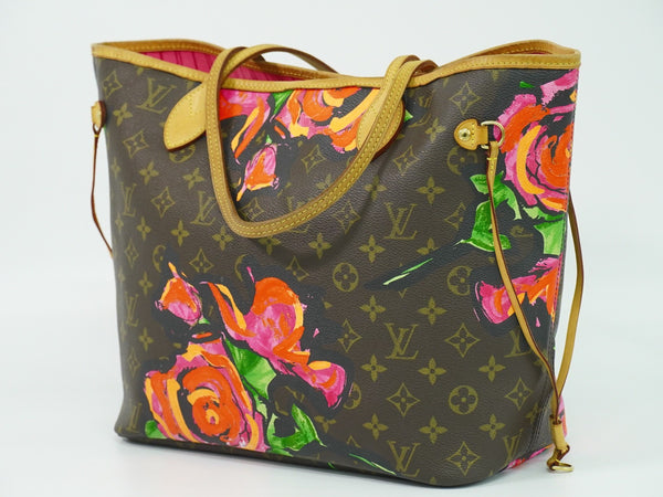 Louis Vuitton Neverfull Tote Limited Edition Monogram Roses MM
