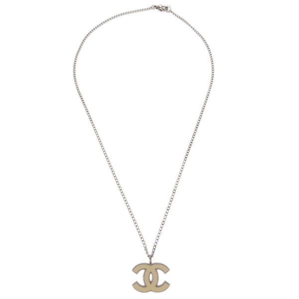 Chanel CC Logo Pendant Necklace Metal - image 1