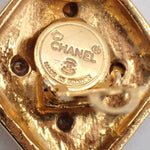 Chanel Vintage CC Diamond Shape Clips-On Earrings Gold-Plated - image 14