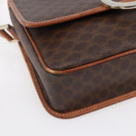 Celine Vintage Macadam Circle Logo Shoulder Bag Canvas and Leather - image 10