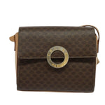 Celine Vintage Macadam Circle Logo Shoulder Bag Canvas and Leather - image 18