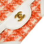 Chanel Vintage Chocolate Bar CC Flap Bag Quilted Tweed Small - image 7