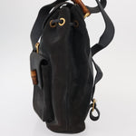 Gucci Vintage Bamboo Backpack Suede Medium - image 3