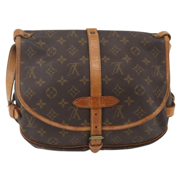 Louis Vuitton Saumur Handbag Monogram Canvas