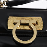 Salvatore Ferragamo Gancini Convertible Top Handle Bag Patent Leather - image 13