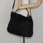 Gucci Vintage Bamboo Handle Open Hobo Nylon Medium - image 14