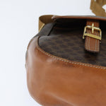 Celine Vintage Macadam Shoulder Bag Canvas and Leather - image 12