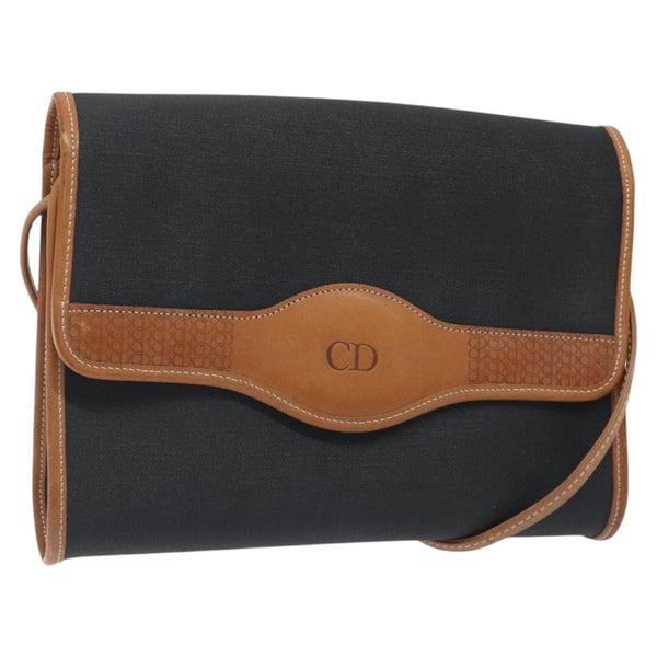 Christian Dior Vintage CD Flap Shoulder Bag Canvas - image 1