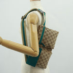 Gucci Vintage Double Belt Bag GG Canvas with Leather Small - image 15