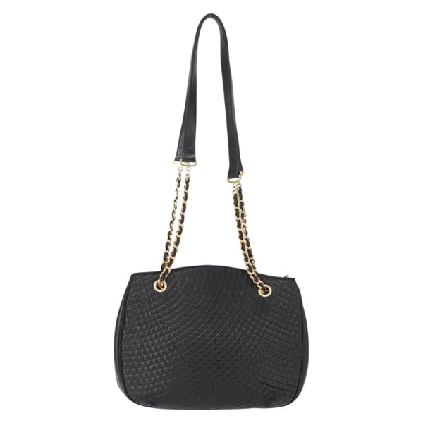 Bally Vintage Chain Shoulder Bag Quilted Leather
