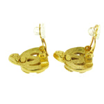Chanel Vintage CC Heart Clip-On Earrings Metal Small - image 4